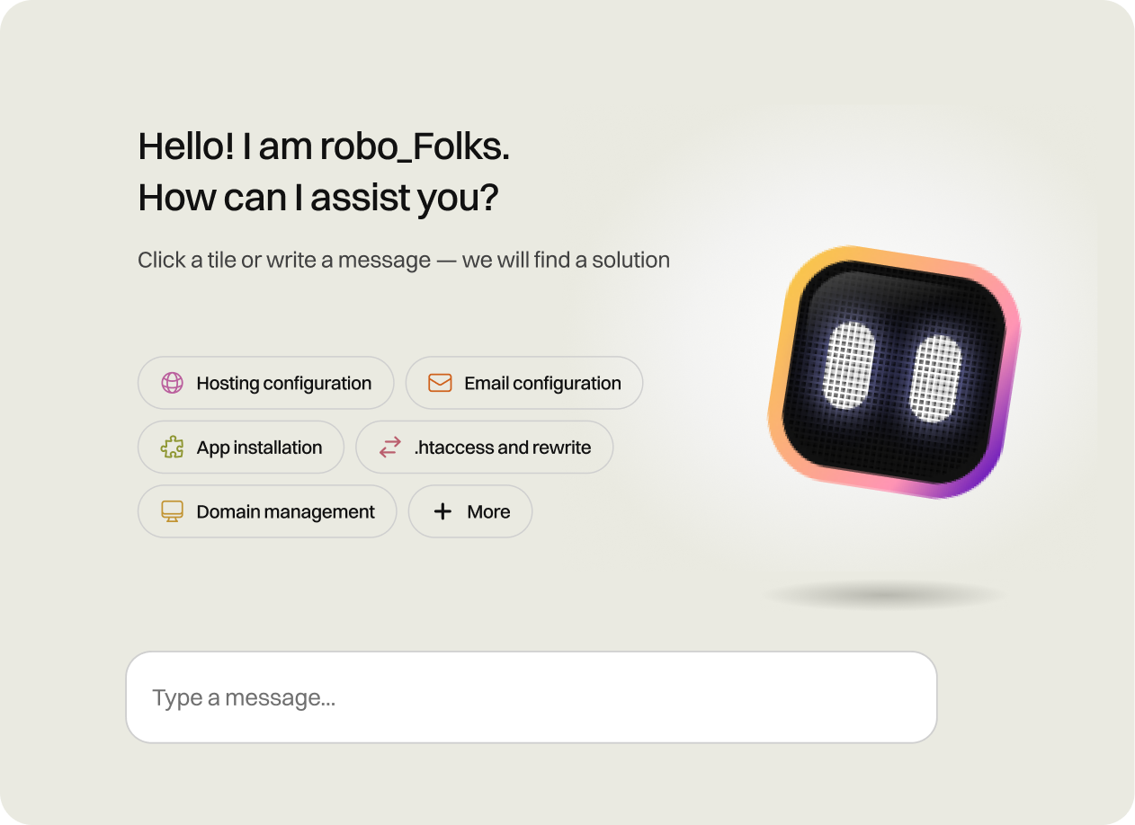 fenêtre de chat de l’assistant IA robo_Folks